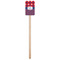 Patriotic Fleur de Lis Wooden 6.25" Stir Stick - Rectangular - Single Stick
