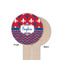 Patriotic Fleur de Lis Wooden 6" Food Pick - Round - Single Sided - Front & Back
