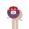 Patriotic Fleur de Lis Wooden 6" Stir Stick - Round - Single Sided - Front & Back