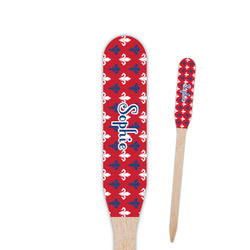 Patriotic Fleur de Lis Paddle Wooden Food Picks - Single Sided (Personalized)