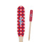Patriotic Fleur de Lis Wooden Food Pick - Paddle - Closeup
