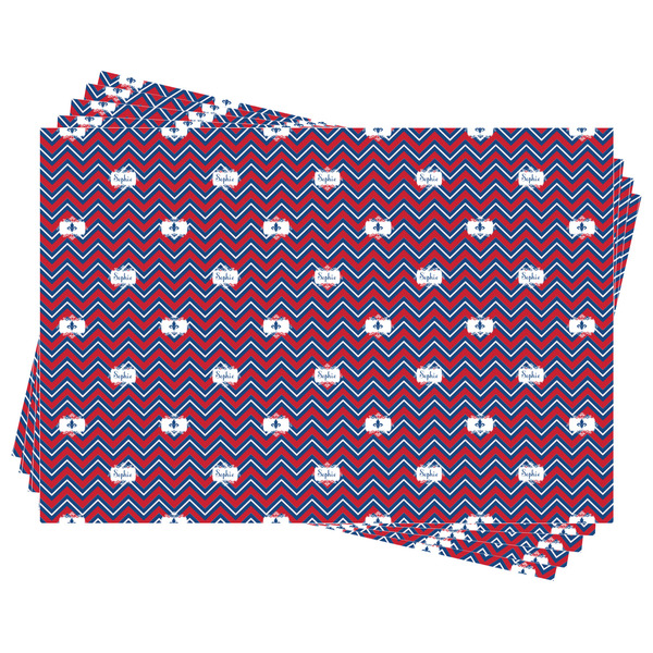 Patriotic Fleur de Lis Wrapping Paper - Front & Back - Sheets Approval