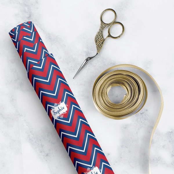 Patriotic Fleur de Lis Wrapping Paper Rolls - Lifestyle 1