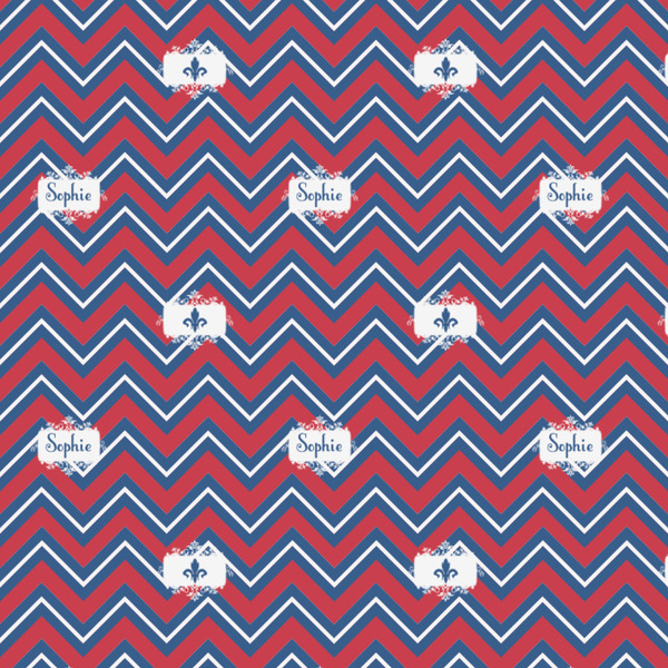 Patriotic Fleur de Lis Wrapping Paper Square