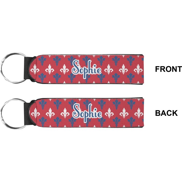 Patriotic Fleur de Lis Wristlet (Front + Back)