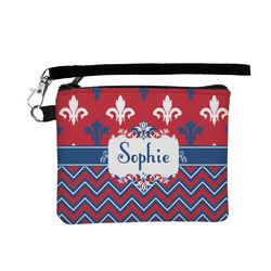 Patriotic Fleur de Lis Wristlet ID Case w/ Name or Text