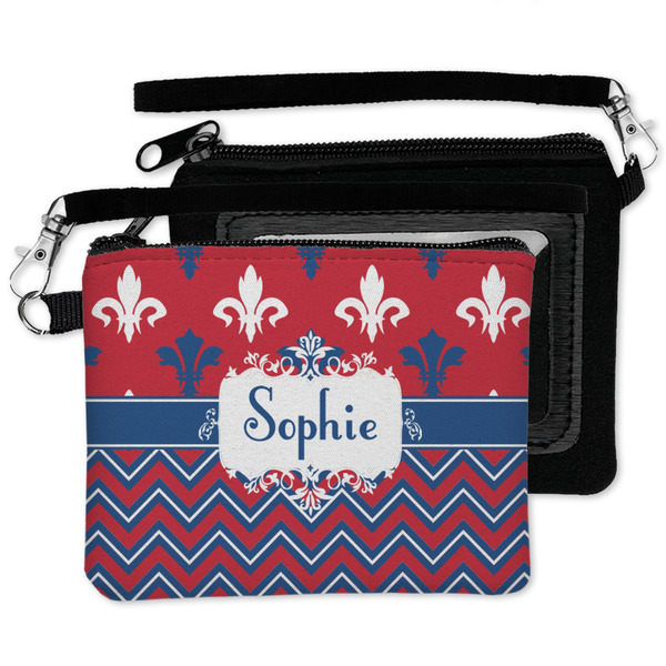 Patriotic Fleur de Lis Wristlet ID Cases - MAIN