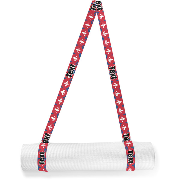 Custom Patriotic Fleur de Lis Yoga Mat Strap (Personalized)