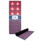 Patriotic Fleur de Lis Yoga Mat with Black Rubber Back Full Print View