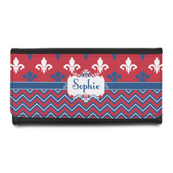 Patriotic Fleur de Lis Leatherette Ladies Wallet (Personalized)