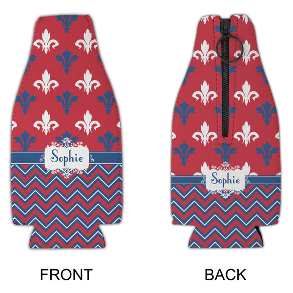 Patriotic Fleur de Lis Zipper Bottle Cooler - APPROVAL
