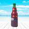Patriotic Fleur de Lis Zipper Bottle Cooler - LIFESTYLE