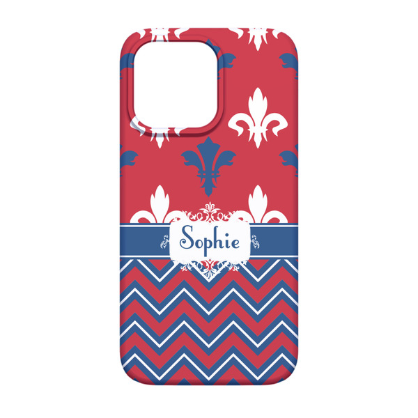 Patriotic Fleur de Lis iPhone 13 Case - Back