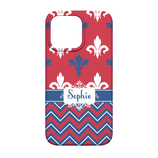 Patriotic Fleur de Lis iPhone 13 Pro Case - Back