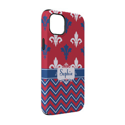 Patriotic Fleur de Lis iPhone Case - Rubber Lined - iPhone 14 (Personalized)