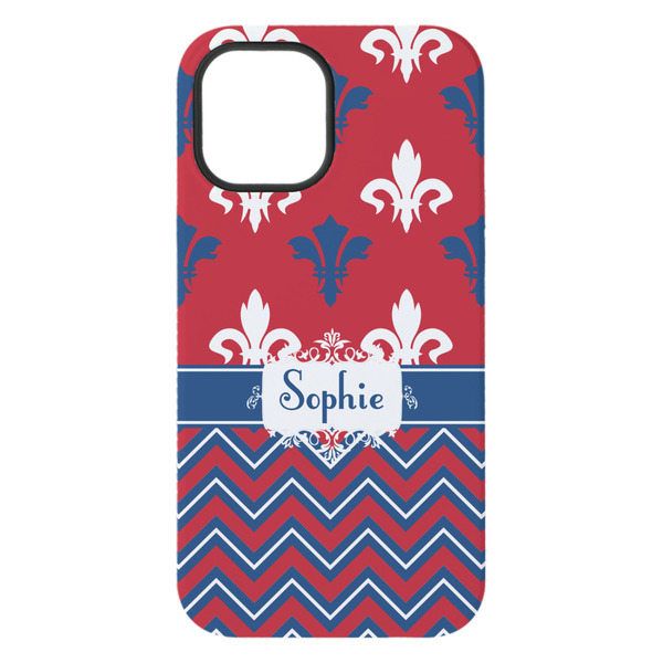 Patriotic Fleur de Lis iPhone 15 Plus Tough Case - Back
