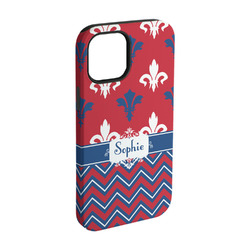 Patriotic Fleur de Lis iPhone Case - Rubber Lined - iPhone 15 (Personalized)