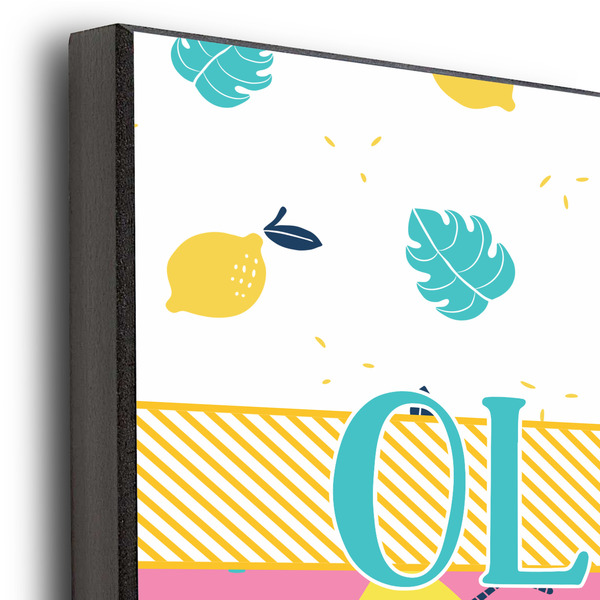 Summer Lemonade 11x14 Wood Print - Closeup