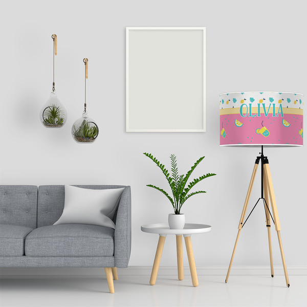 Summer Lemonade 12" Drum Lampshade - LIFESTYLE