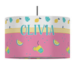 Summer Lemonade 12" Drum Pendant Lamp - Fabric (Personalized)