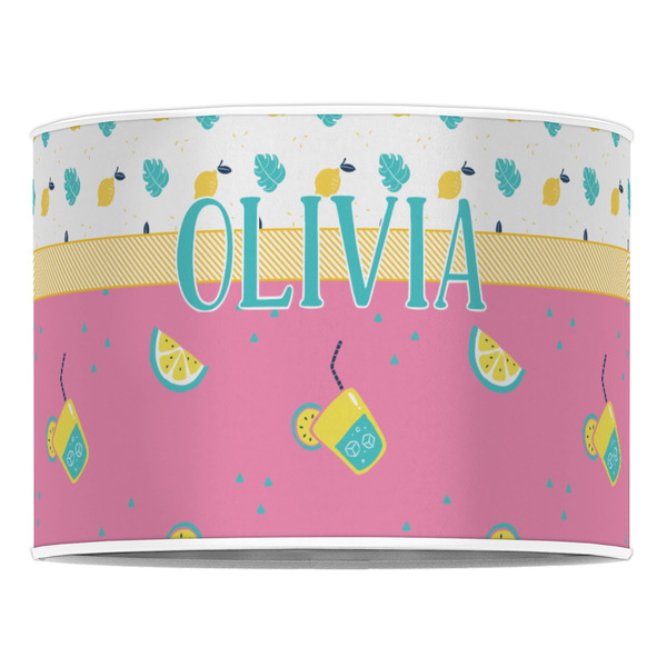 Summer Lemonade 16" Drum Lampshade - FRONT (Poly Film)