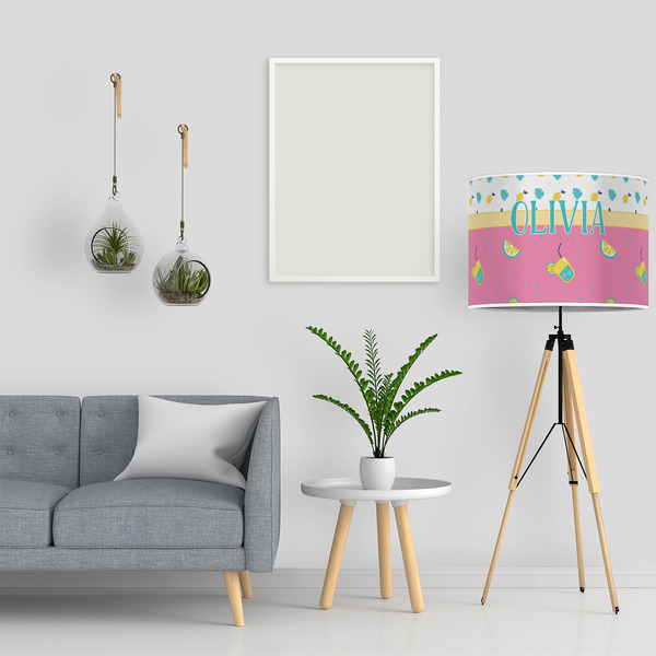 Summer Lemonade 16" Drum Lampshade - LIFESTYLE