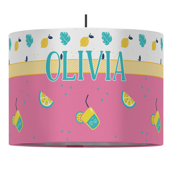 Summer Lemonade 16" Drum Lampshade - PENDANT (Fabric)