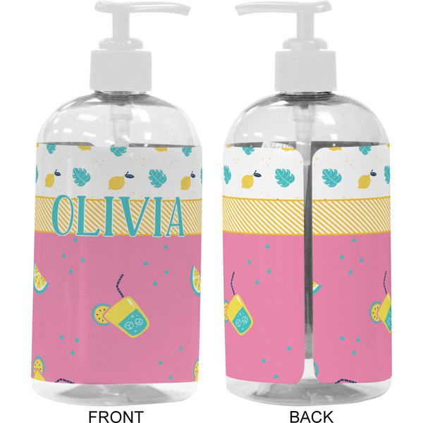 Summer Lemonade 16 oz Plastic Liquid Dispenser- Approval- White