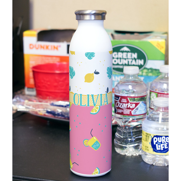 Summer Lemonade 20oz Water Bottles - Full Print - In Context