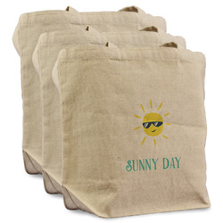 Summer Lemonade Reusable Cotton Grocery Bags - Set of 3 (Personalized)