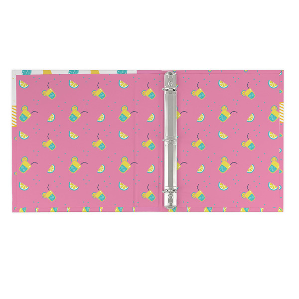Summer Lemonade 3 Ring Binders - Full Wrap - 1" - OPEN INSIDE