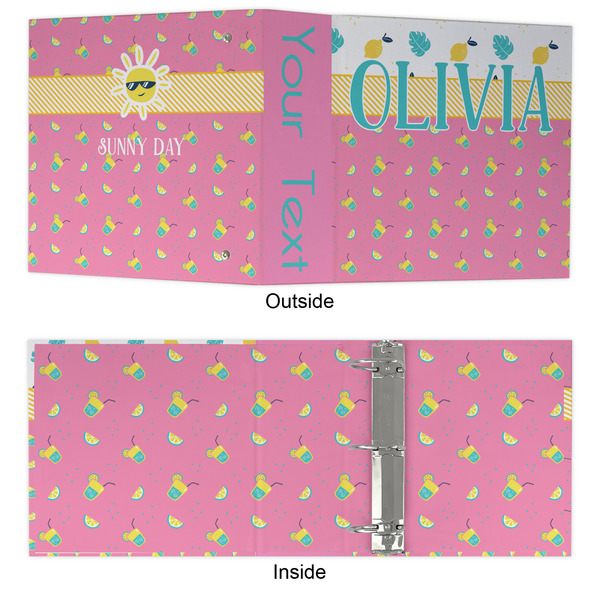 Summer Lemonade 3 Ring Binders - Full Wrap - 3" - APPROVAL