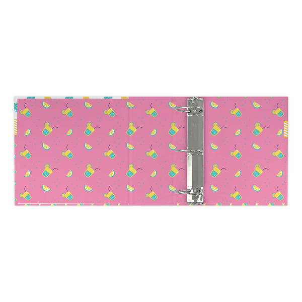 Summer Lemonade 3 Ring Binders - Full Wrap - 3" - OPEN INSIDE