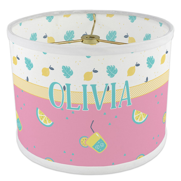 Summer Lemonade 8" Drum Lampshade - ANGLE Poly-Film