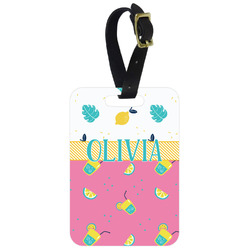 Summer Lemonade Metal Luggage Tag w/ Name or Text