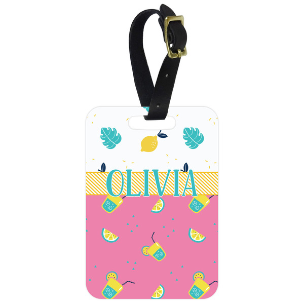 Custom Summer Lemonade Metal Luggage Tag w/ Name or Text