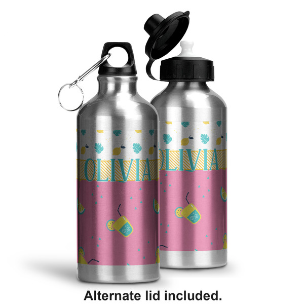 Summer Lemonade Aluminum Water Bottle - Alternate lid options