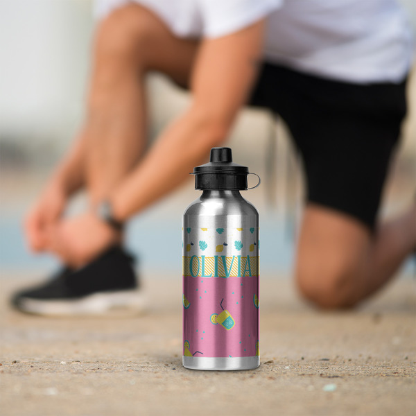 Summer Lemonade Aluminum Water Bottle - Silver LIFESTYLE