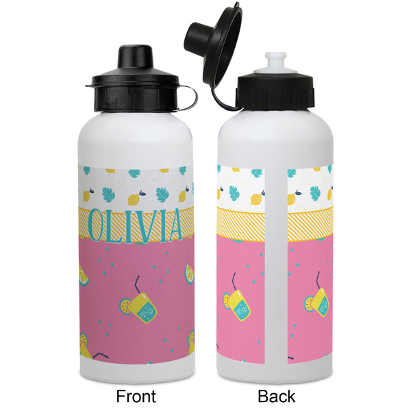 Summer Lemonade Aluminum Water Bottle - White APPROVAL
