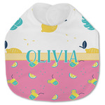 Summer Lemonade Jersey Knit Baby Bib w/ Name or Text