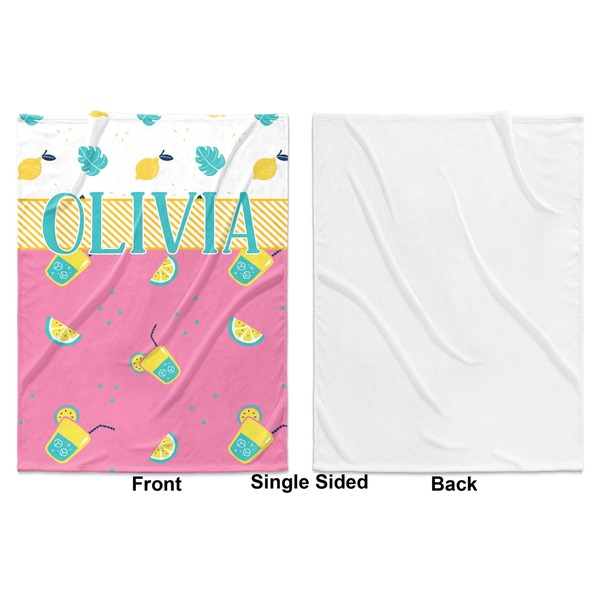 Summer Lemonade Baby Blanket (Single Sided - Printed Front, White Back)