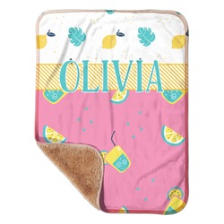 Summer Lemonade Sherpa Baby Blanket - 30" x 40" w/ Name or Text