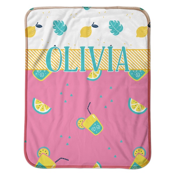 Summer Lemonade Baby Sherpa Blanket - Flat
