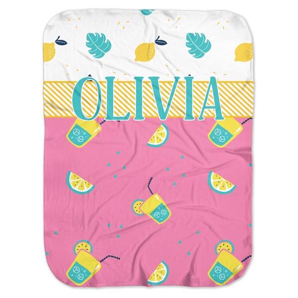 Custom Summer Lemonade Baby Swaddling Blanket (Personalized)