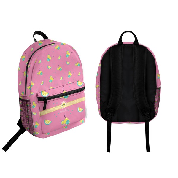Summer Lemonade Backpack front and back - Apvl
