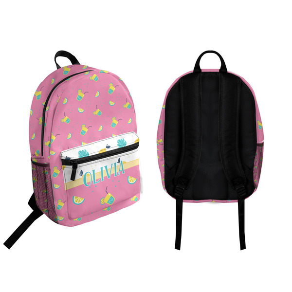 Summer Lemonade Backpack front and back - Apvl