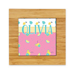 Summer Lemonade Bamboo Trivet with Ceramic Tile Insert (Personalized)