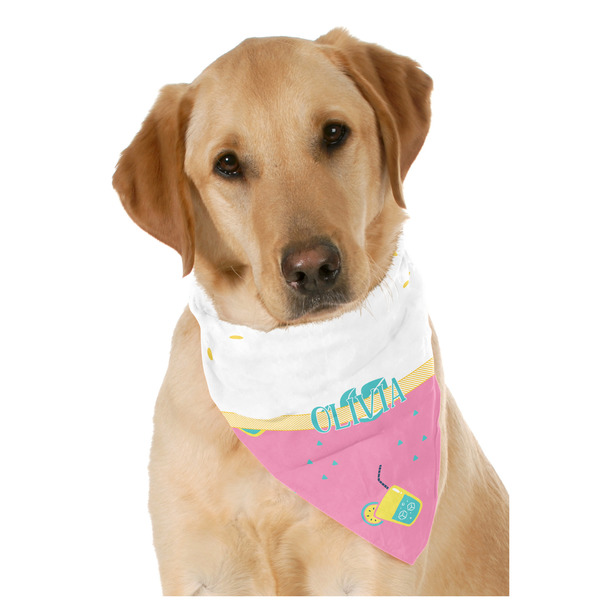 Custom Summer Lemonade Dog Bandana Scarf w/ Name or Text