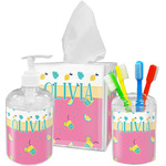 Summer Lemonade Acrylic Bathroom Accessories Set w/ Name or Text