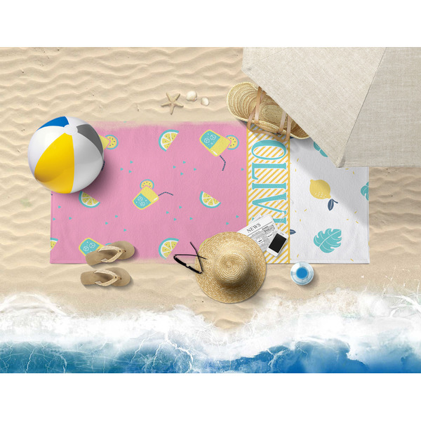 Summer Lemonade Beach Towel Lifestyle